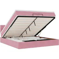 vidaXL Ottoman bed met matras 160x200cm fluweel roze