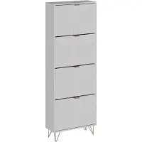 Vicco Helge Schoenenkast – 60 x 166.7 cm 4 compartimenten Wit
