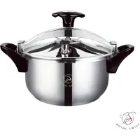 ROYAL SWISS Drukpan – 8 liter – 25 cm – Vrij van PFAS – Geschikt voor inductiekookplaten – Zilverkleurige drukpan