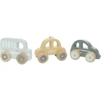 Jollein Baby Houten Auto Op Wielen - 3 Stuks - Houten Speelgoed