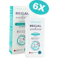 Regal Anti Roos Selenium Sulfide Shampoo Voordeelverpakking 6 Stuks – Normaal & Vet Haar – met Menthol & Klei – 6 x 200ml