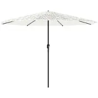 vidaXL Parasol met stalen paal 388x388x248 cm wit