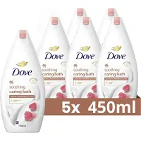 Dove Caring Bath Almond 450ML - 5 stuks - Voordeelverpakking