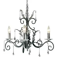Elstead Lighting LED Kroonluchter | 3X E14 Max 60W | Dimbaar | Black with Silver Patina