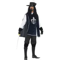 Vegaoo Blauwe musketiers kostuum voor mannen - Verkleedkleding - Medium