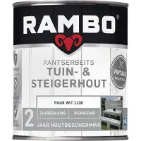 Rambo Buitenbeits Pantser - Puur Wit - Zijdeglans 0.75l