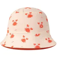 Swim Essentials | Beige/Rood Krabjes UV Omkeerbaar Zonnehoedje 4-8 jaar
