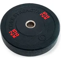 Olive Hi Temp Olympic Bumper Plate 25kg Zwart 20 kg