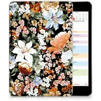 B2Ctelecom Siliconen Hoesje voor Apple iPad Mini 4 | Mini 5 (2019) Dark Flowers