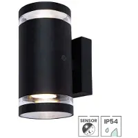 Lybardo - Buitenlamp met sensor dag en nacht - Wandlamp - Voor 2 GU10 Spots