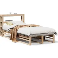 vidaXL Bedframe zonder matras massief grenenhout 140x190 cm