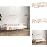 vidaXL Dagbed 80x200 cm, massief grenenhout - Bedden & bedframes