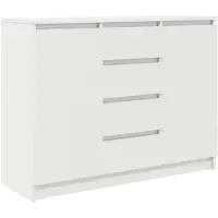 vidaXL Dressoir met lades 100,5x35x76 cm spaanplaat wit