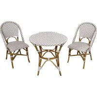 Axi Jacqueline Rotan Bistroset Bruin/wit