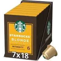 Starbucks by Nespresso capsules Blonde Espresso Roast - 7 doosjes x 18 koffiecups - Voordeelverpakking