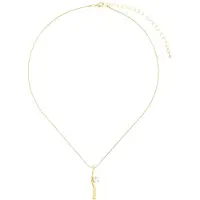 Behave – Ketting – Goudkleur met kristal – 40+7 cm – Organisch design