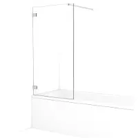 Maxaro Diamond Badwand 80cm Chroom Helder Glas | Badwand | Badwand Glas | Badscherm | Glazen Badwand