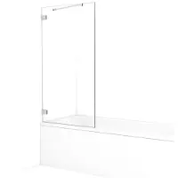 Maxaro Diamond Badwand 80 cm Chroom Helder Glas | Badwand | Badwand Glas | Badscherm | Glazen Badwand