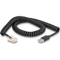 DeLOCK RJ50 to USB 2.0 Type-A Coiled Cable 2 m