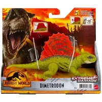 Mattel Jurassic World Extreme Damage Feature Dino Dimetrodon, 3 jaar, Meerkleurig
