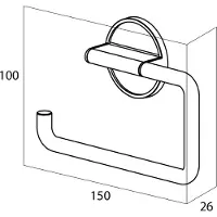 Tiger Toiletrolhouder Tune - Rvs - Zwart Metaal Geborsteld / Zwart