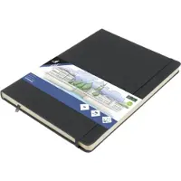 Kangaro schetsboek A4 - cold grey - hardcover kaft - met elastiek en lint
