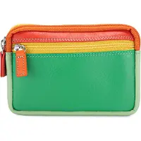 Mywalit Small Leather Double Zip Purse Sicily