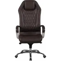 Nancy's Manhattanville Luxe Lederen Bureaustoel - Directiestoel - Echt Leer - Ergonomisch - Gamestoel - Bureaustoelen - Lichtbruin/Donkerbruin/Zwart