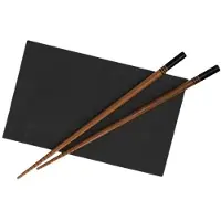 Cosy & Trendy Sushi serveerplank 18 cm met 2 eetstokjes zwart