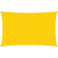 vidaXL Zonnezeil 160 g/m² rechthoekig 6x8 m HDPE geel