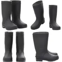 vidaXL Regenlaarzen maat 38 PVC zwart