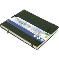 Kangaro schetsboek A5 landscape - forest green - hardcover kaft - met elastiek en lint