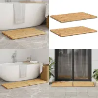 vidaXL - Badmatten - 2 - st - 70x50 - cm - bamboe