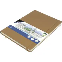 Kangaro schetsboek A4 - taupe - hardcover kaft - met elastiek en lint