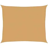 vidaXL Zonnezeil 160 g/m² rechthoekig 2,5x3 m HDPE zandkleurig