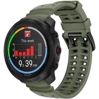 Strap-it Smartwatch siliconen Grain bandje 22mm - geschikt voor Polar Vantage M / Vantage M2 / Vantage M3 / Vantage V3 / Grit X2 Pro / Grit X Pro / Grit X (leger groen)