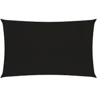 vidaXL Zonnezeil 160 g/m² rechthoekig 6x8 m HDPE zwart