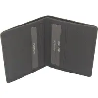 Oi zwart leren pasjesmapje met ruimte voor biljetten / creditcard houder anti skim / plat portemonneetje zonder muntgeld vak / veilig mapje voor pasjes / RFID SAFE / zwart leer / 195