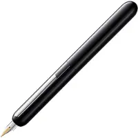 Lamy dialog 3 vulpen 074 - fascinerende vulpen in glanzend zwarte lak met draaimechanisme en volledig intrekbare, gedeeltelijk platina vergulde 14-karaats gouden penpunt - penpunt maat M