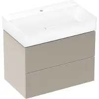 Hansgrohe Xevolos E wastafel, zonder overloop, 800x480mm, SmartClean, ongepolijst, met kabelwaste, 61096450