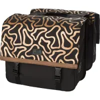 Agu - Nara Dubbele Fietstas Trend - Inhoud Liter 33 Kleur Zwart - Waterafstotend polyester