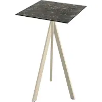 Veba Infinity Tripod Statafel Zand Frame + Galaxy Marble HPL 70x70 cm - 140061577 - Horeca & Professioneel