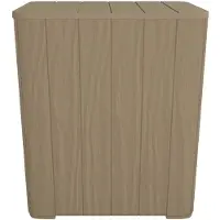 vidaXL Tuintafel met afneembaar tafelblad, lichtbruin, polypropyleen - Tuintafels