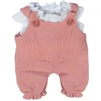 Miniland poppenkleding salopette en blouse 32cm - poppenoutfit.