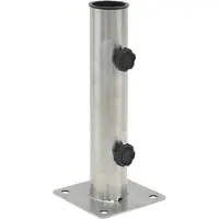 vidaXL Parasolstandaard voor masten met een diameter van 38/48 mm, zilverkleurig, staal