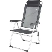 Aktive 44.5x55x103 Cm Aluminium Folding Chair Multi-position Grijs
