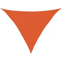 vidaXL Zonnezeil 160 g/m² driehoekig 2,5x2,5x3,5 m HDPE oranje