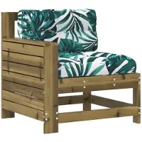 The Living Store Tuinbank - Tuinbanken - Tuinmeubel - Loungestoel Tuin - Tuinbank met armleuning en kussens geïmpregneerd grenenhout