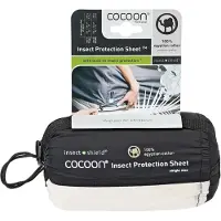 Cocoon - Insect Shield Protection Sheet - Reisdeken 200 x 100 cm, zwart
