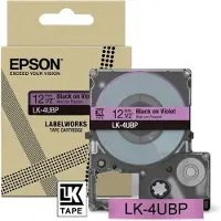 Epson LK-4UBP tape zwart op paars 12 mm (origineel)